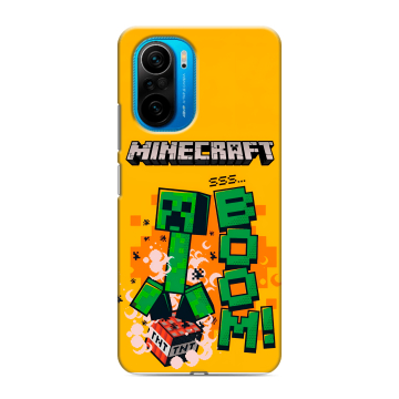 Силиконовый чехол на Xiaomi Poco F3 с принтом Майнкрафт Minecraft Силиконовый чехол на Xiaomi Poco F3 с принтом Майнкрафт Minecraft
