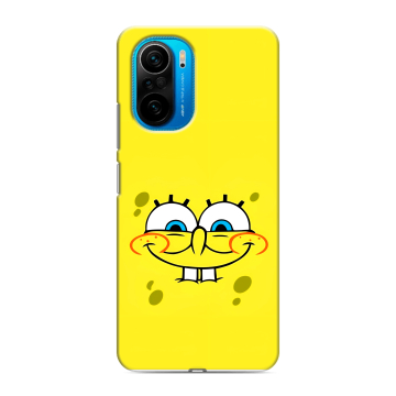 Силиконовый чехол на Xiaomi Poco F3 с принтом спанчбоб спанч боб Силиконовый чехол на Xiaomi Poco F3 с принтом спанчбоб спанч боб