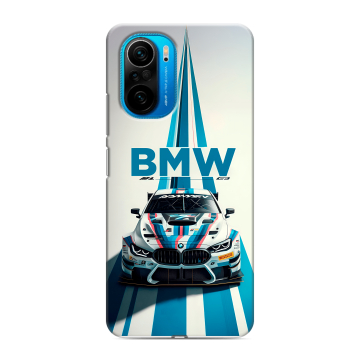 Силиконовый чехол на Xiaomi Poco F3 с принтом БМВ BMW Силиконовый чехол на Xiaomi Poco F3 с принтом БМВ BMW