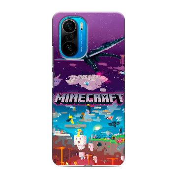 Силиконовый чехол на Xiaomi Poco F3 с принтом Майнкрафт Minecraft Силиконовый чехол на Xiaomi Poco F3 с принтом Майнкрафт Minecraft