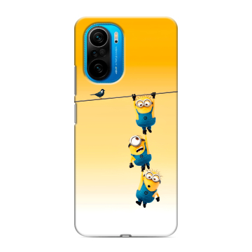 Силиконовый чехол на Xiaomi Poco F3 с принтом Миньоны Силиконовый чехол на Xiaomi Poco F3 с принтом Миньоны