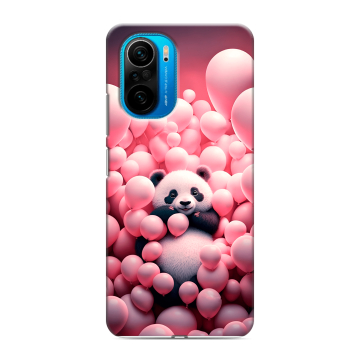 Силиконовый чехол на Xiaomi Poco F3 с принтом Панда