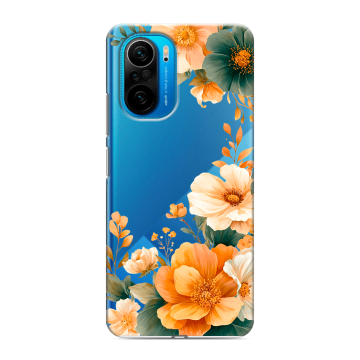Силиконовый чехол на Xiaomi Poco F3 с принтом Цветы принт Силиконовый чехол на Xiaomi Poco F3 с принтом Цветы принт