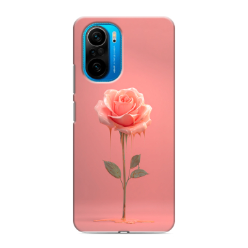 Силиконовый чехол на Xiaomi Poco F3 с принтом Розовая роза Силиконовый чехол на Xiaomi Poco F3 с принтом Розовая роза