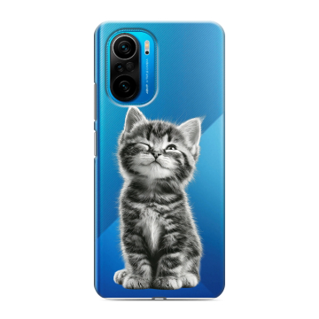 Силиконовый чехол на Xiaomi Poco F3 с принтом Котенок Силиконовый чехол на Xiaomi Poco F3 с принтом Котенок
