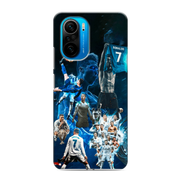 Силиконовый чехол на Xiaomi Poco F3 с принтом Реал Роналдо