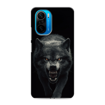 Силиконовый чехол на Xiaomi Poco F3 с принтом Волк Силиконовый чехол на Xiaomi Poco F3 с принтом Волк