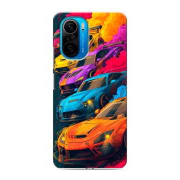 Силиконовый чехол на Xiaomi Poco F3 с принтом Тачки Силиконовый чехол на Xiaomi Poco F3 с принтом Тачки