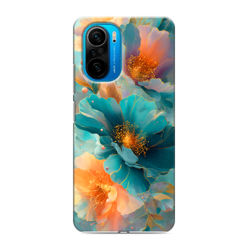 Силиконовый чехол на Xiaomi Poco F3 с принтом Цветы Силиконовый чехол на Xiaomi Poco F3 с принтом Цветы