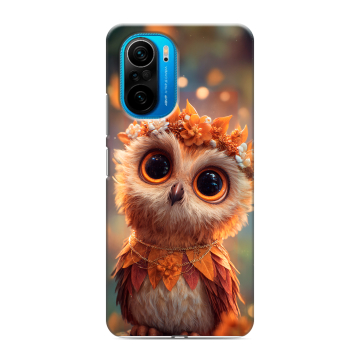 Силиконовый чехол на Xiaomi Poco F3 с принтом Милая сова Силиконовый чехол на Xiaomi Poco F3 с принтом Милая сова