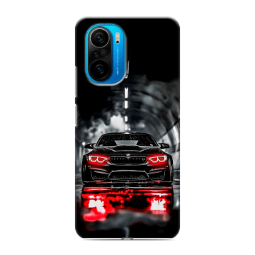 Силиконовый чехол на Xiaomi Poco F3 с принтом BMW БМВ