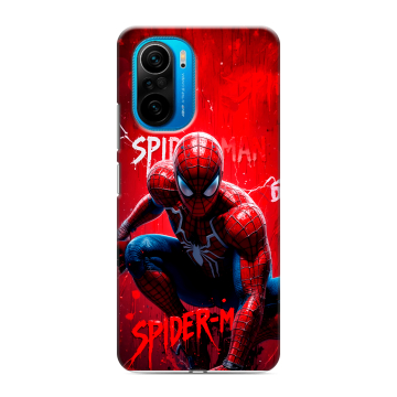 Силиконовый чехол на Xiaomi Poco F3 с принтом Spiderman Человек паук