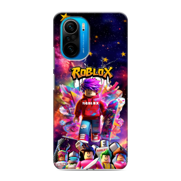 Силиконовый чехол на Xiaomi Poco F3 с принтом Roblox Роблокс