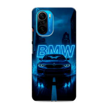 Силиконовый чехол на Xiaomi Poco F3 с принтом BMW БМВ