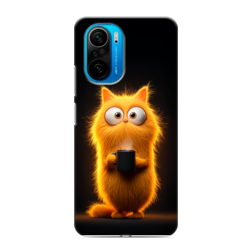 Силиконовый чехол на Xiaomi Poco F3 с принтом Смешной кот Силиконовый чехол на Xiaomi Poco F3 с принтом Смешной кот