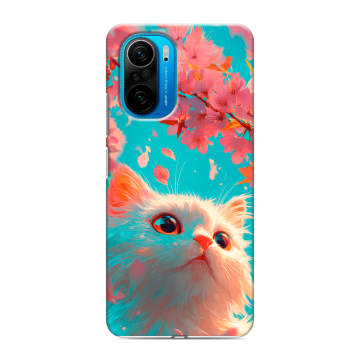 Силиконовый чехол на Xiaomi Poco F3 с принтом Красивый кот Силиконовый чехол на Xiaomi Poco F3 с принтом Красивый кот