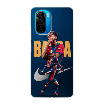 Силиконовый чехол на Xiaomi Poco F3 с принтом Барселона Barca Yamal Силиконовый чехол на Xiaomi Poco F3 с принтом Барселона Barca Yamal