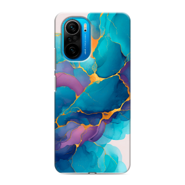 Силиконовый чехол на Xiaomi Poco F3 с принтом Мрамор блестки Силиконовый чехол на Xiaomi Poco F3 с принтом Мрамор блестки