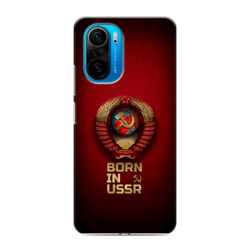 Силиконовый чехол на Xiaomi Poco F3 с принтом Флаг Герб СССР Силиконовый чехол на Xiaomi Poco F3 с принтом Флаг Герб СССР