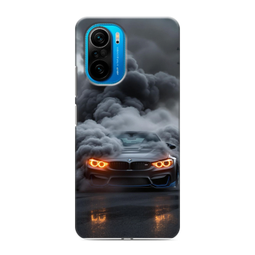 Силиконовый чехол на Xiaomi Poco F3 с принтом BMW БМВ