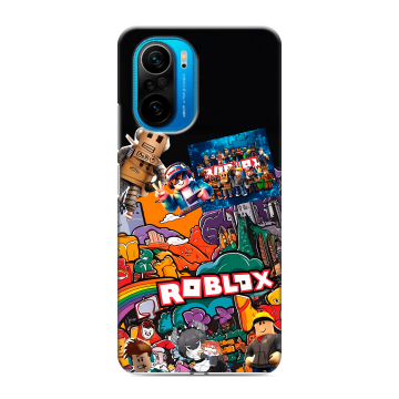 Силиконовый чехол на Xiaomi Poco F3 с принтом Roblox Роблокс