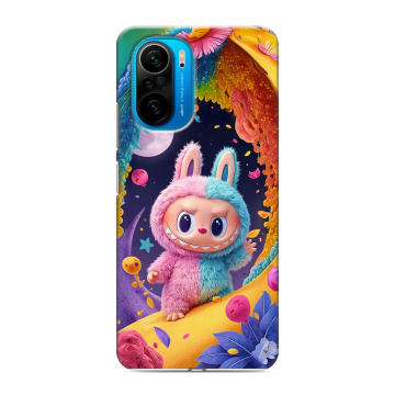 Силиконовый чехол на Xiaomi Poco F3 с принтом Labubu Лабубу