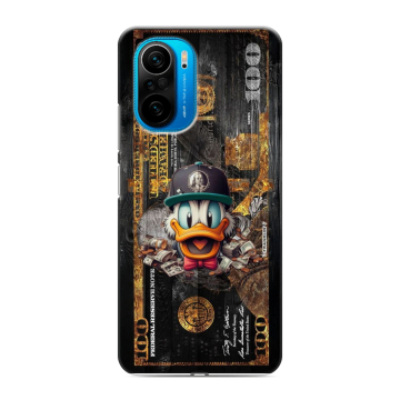 Силиконовый чехол на Xiaomi Poco F3 с принтом Дональд Дак Доллар Силиконовый чехол на Xiaomi Poco F3 с принтом Дональд Дак Доллар