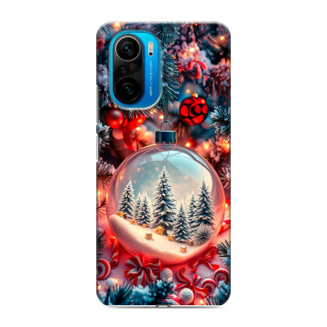 Силиконовый чехол на Xiaomi Poco F3 с принтом Новый год Силиконовый чехол на Xiaomi Poco F3 с принтом Новый год