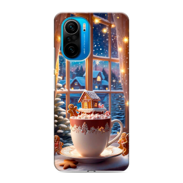 Силиконовый чехол на Xiaomi Poco F3 с принтом Новый год Силиконовый чехол на Xiaomi Poco F3 с принтом Новый год
