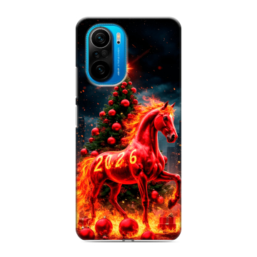 Силиконовый чехол на Xiaomi Poco F3 с принтом Новый год Силиконовый чехол на Xiaomi Poco F3 с принтом Новый год