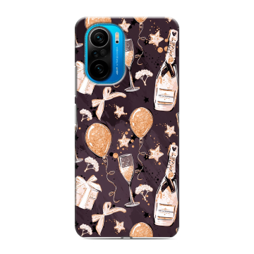 Силиконовый чехол на Xiaomi Poco F3 с принтом Новый год Силиконовый чехол на Xiaomi Poco F3 с принтом Новый год