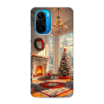 Силиконовый чехол на Xiaomi Poco F3 с принтом Новый год Силиконовый чехол на Xiaomi Poco F3 с принтом Новый год