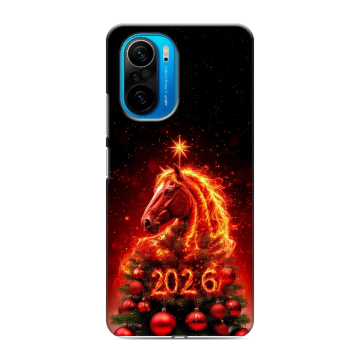Силиконовый чехол на Xiaomi Poco F3 с принтом Новый год Силиконовый чехол на Xiaomi Poco F3 с принтом Новый год