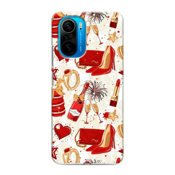 Силиконовый чехол на Xiaomi Poco F3 с принтом Новый год Силиконовый чехол на Xiaomi Poco F3 с принтом Новый год