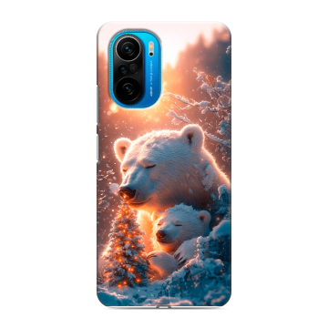 Силиконовый чехол на Xiaomi Poco F3 с принтом Новый год Силиконовый чехол на Xiaomi Poco F3 с принтом Новый год