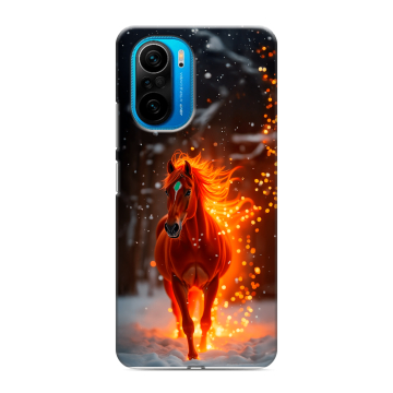 Силиконовый чехол на Xiaomi Poco F3 с принтом Новый год Силиконовый чехол на Xiaomi Poco F3 с принтом Новый год