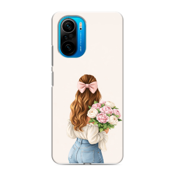 Силиконовый чехол на Xiaomi Poco F3 с принтом женский
