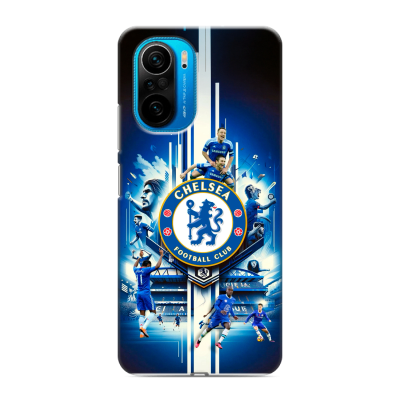 Силиконовый противоударный чехол на Xiaomi Poco F3 с принтом Chelsea Челси Силиконовый противоударный чехол на Xiaomi Poco F3 с принтом Chelsea Челси