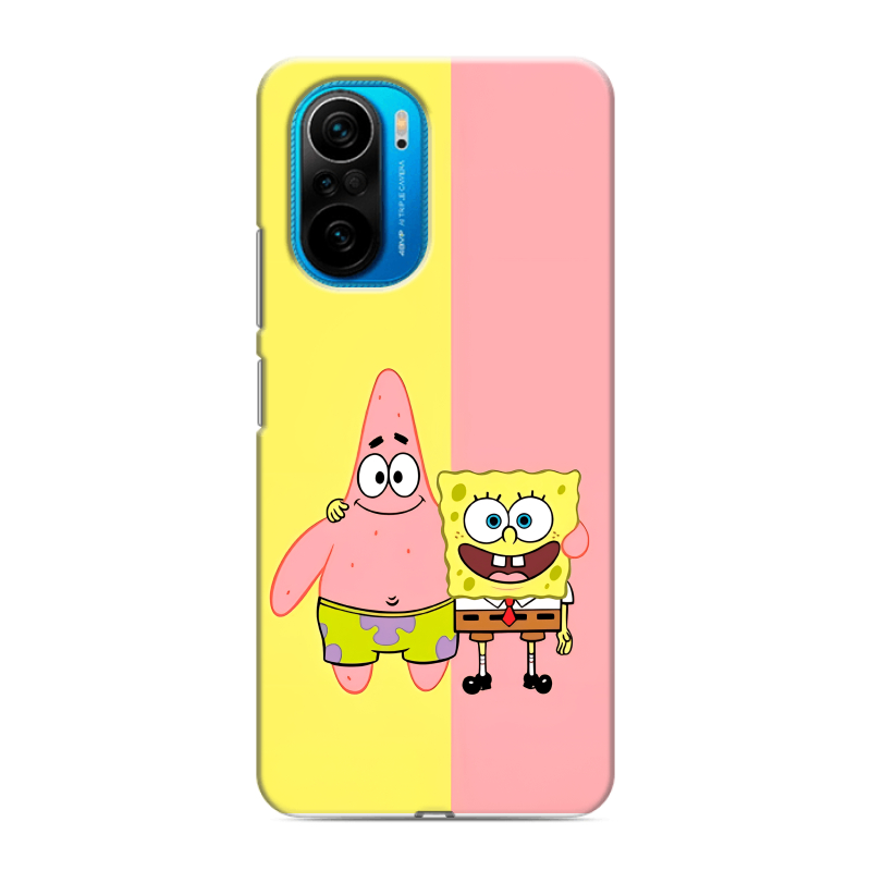 Силиконовый противоударный чехол на Xiaomi Poco F3 с принтом Спанч боб Спанчбоб Силиконовый противоударный чехол на Xiaomi Poco F3 с принтом Спанч боб Спанчбоб