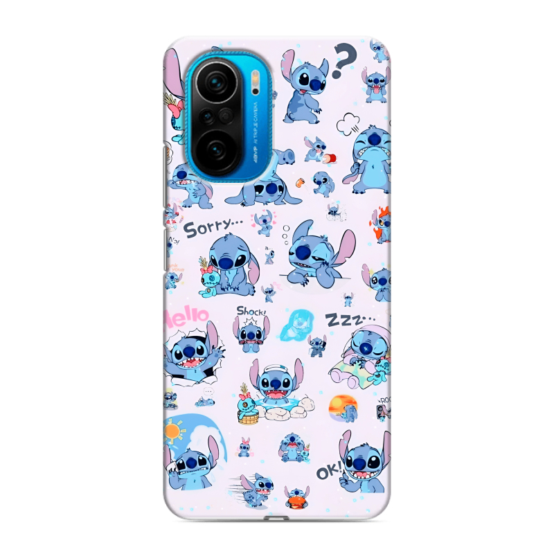 Силиконовый противоударный чехол на Xiaomi Poco F3 с принтом Лило и Стич Силиконовый противоударный чехол на Xiaomi Poco F3 с принтом Лило и Стич