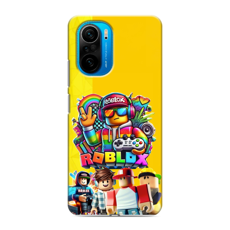 Силиконовый противоударный чехол на Xiaomi Poco F3 с принтом Roblox Роблокс Силиконовый противоударный чехол на Xiaomi Poco F3 с принтом Roblox Роблокс