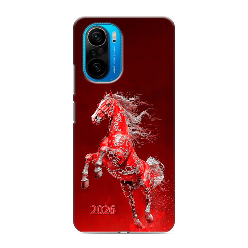 Силиконовый противоударный чехол на Xiaomi Poco F3 с принтом Новый год Силиконовый противоударный чехол на Xiaomi Poco F3 с принтом Новый год