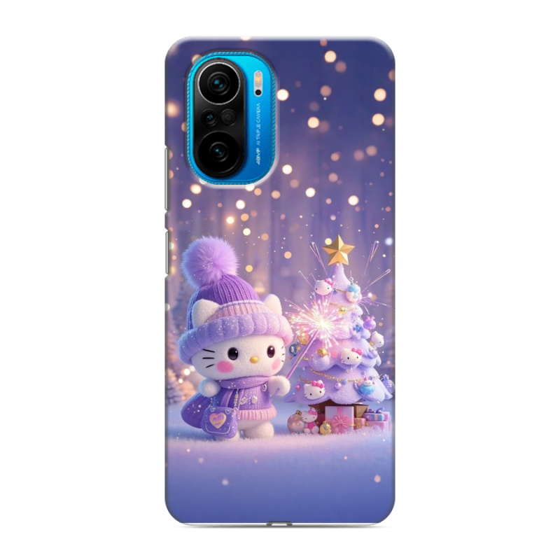 Силиконовый противоударный чехол на Xiaomi Poco F3 с принтом Новый год Силиконовый противоударный чехол на Xiaomi Poco F3 с принтом Новый год