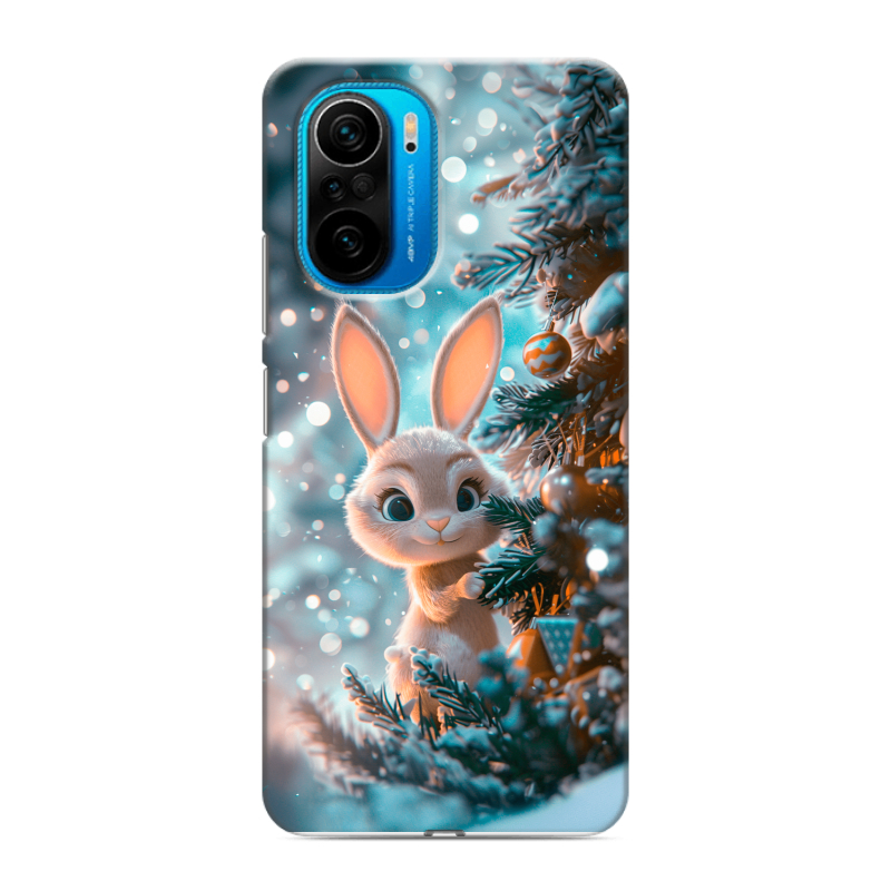 Силиконовый противоударный чехол на Xiaomi Poco F3 с принтом Новый год Силиконовый противоударный чехол на Xiaomi Poco F3 с принтом Новый год