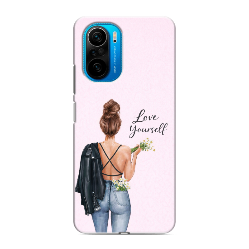 Силиконовый чехол на Xiaomi Poco F3 с принтом женский Силиконовый чехол на Xiaomi Poco F3 с принтом женский