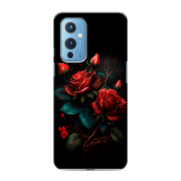 Силиконовый чехол на OnePlus 9 с принтом Розы красные Силиконовый чехол на OnePlus 9 с принтом Розы красные