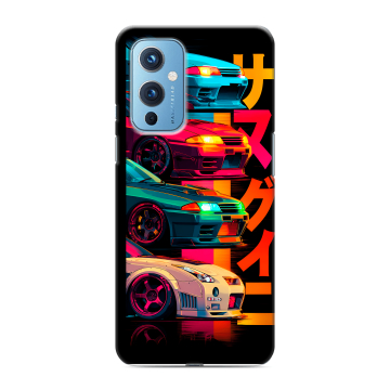 Силиконовый чехол на OnePlus 9 с принтом Гоночные машины