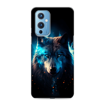 Силиконовый чехол на OnePlus 9 с принтом Волк ночной