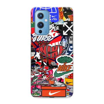 Силиконовый чехол на OnePlus 9 с принтом Найк Nike яркий