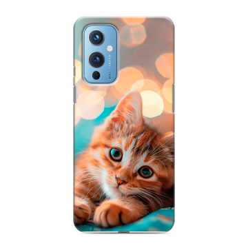 Силиконовый чехол на OnePlus 9 с принтом котик